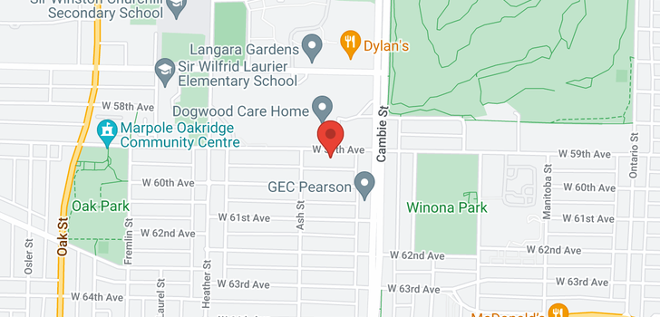 map of 554 W 59TH AVENUE